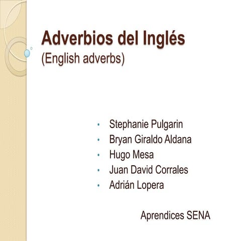 Adverbios del inglés
