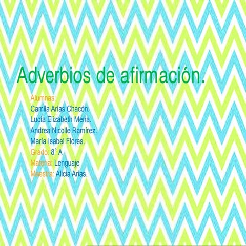 Adverbios de afirmación | PPTX