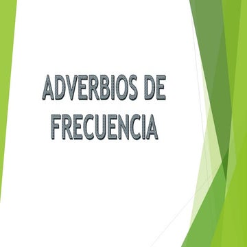 Adverbios de frecuencia en inglés