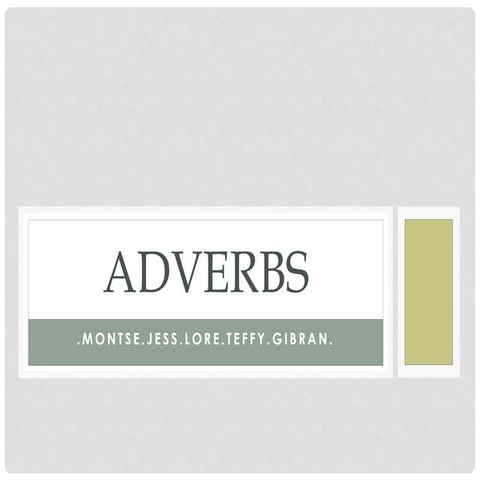 Adverbs