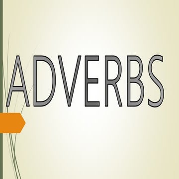 Adverbs