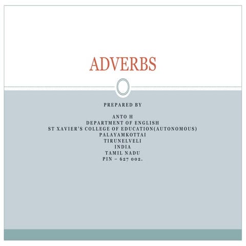 Adverbs