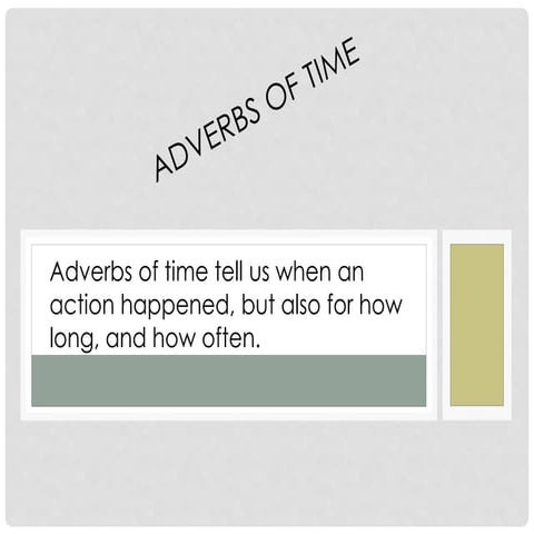 Adverbs time