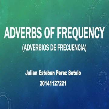 Adverbs of Frequency