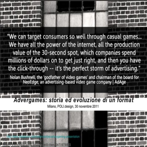 Advergames. Lezione al POLI.Design, Milano, 30 novembre 2011