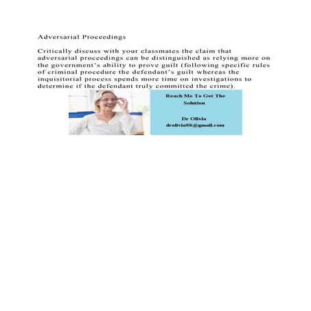 Adversarial ProceedingsCritically discuss with your classmates t.docx