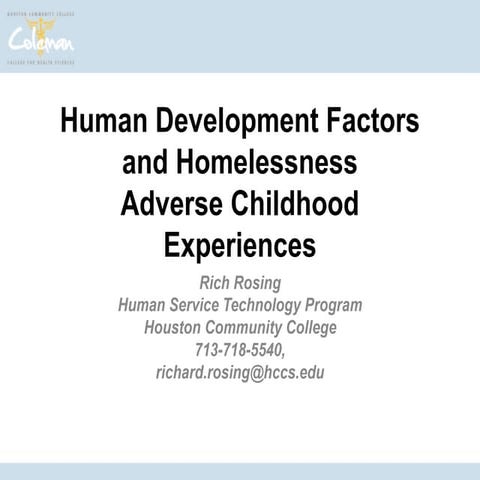 Adverse Childhood Experience  for CHW and the Homeless Population