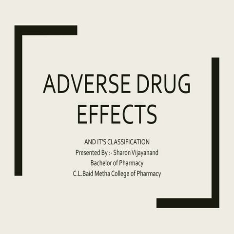 Adverse drug effects
