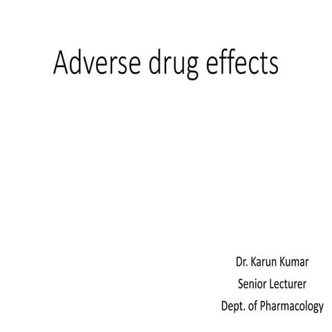 Adverse drug effects 
