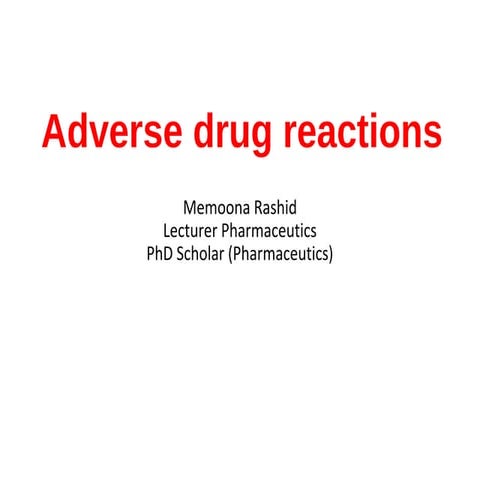 Adverse drug reaction