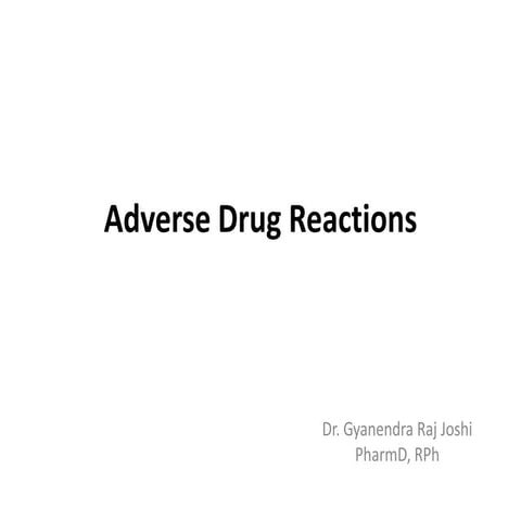 Adverse drug reactions