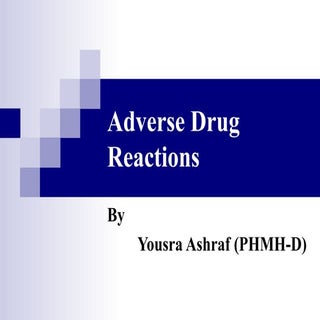 Adverse drug reactions