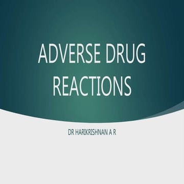 Adverse drug reactions