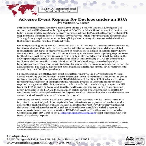FDA and Medical Device Reporting | PPTX
