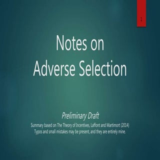 Adverse selection summary prelimina...