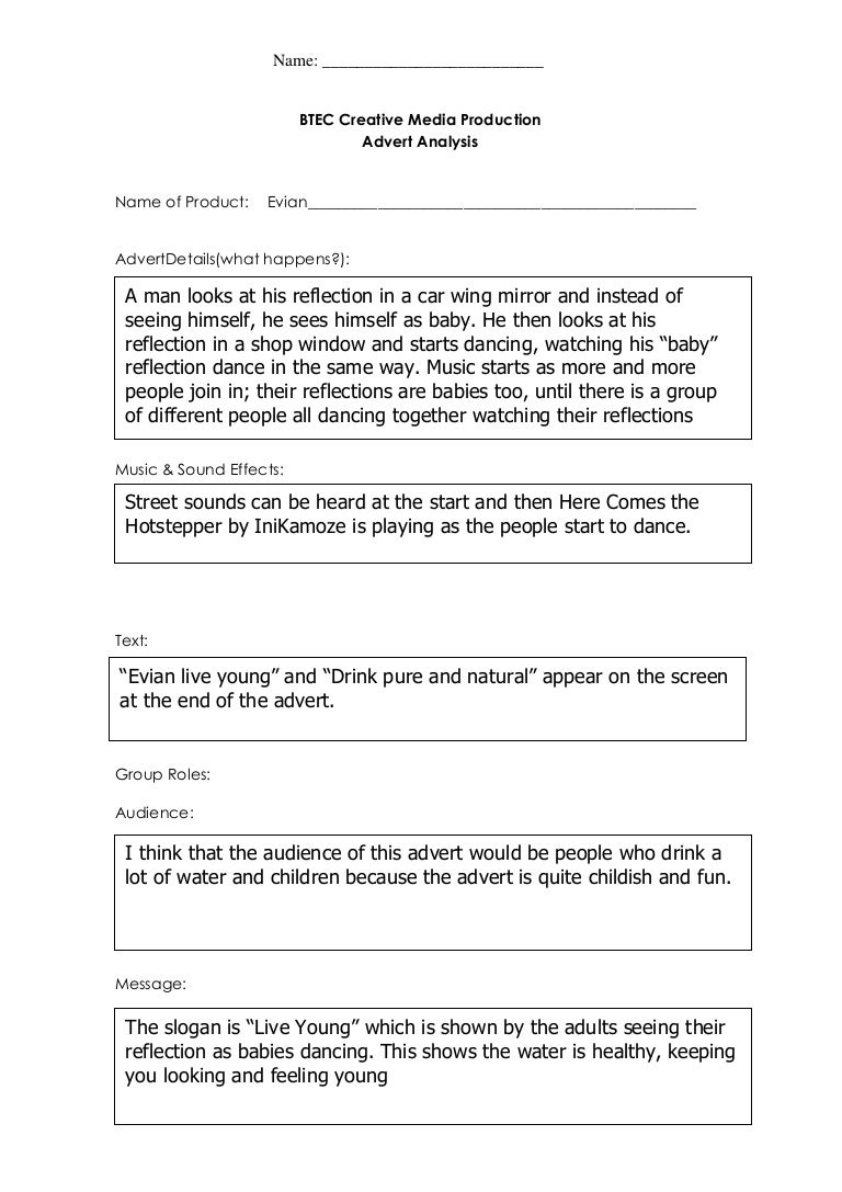 Advert Analysis Detailed V2 3