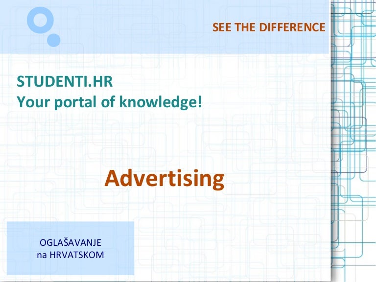 Advertise yourself on Students portal