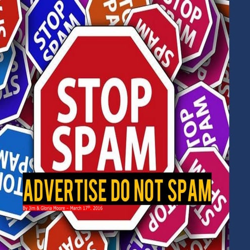 Advertise do not spam