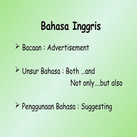 advertisement-both-and-suggesting-english material | PPT