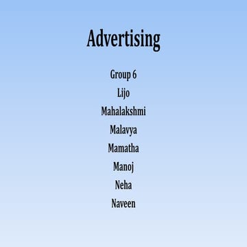 Advertisement - Classifications and Evolution