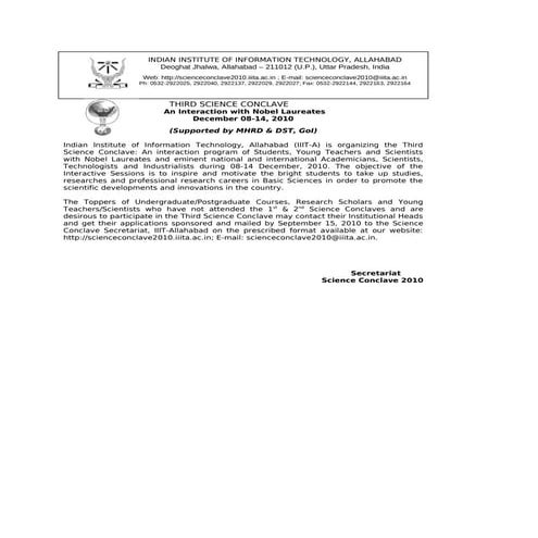 Advertisement 3rd conclave_2010