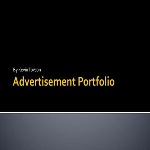 Advertisement portfolio