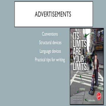 Advertisements+ activity.pptx. Conventions and overall structure for as level...