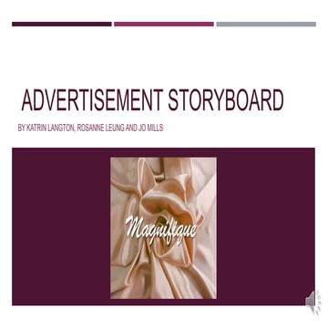 Advertisement storyboard