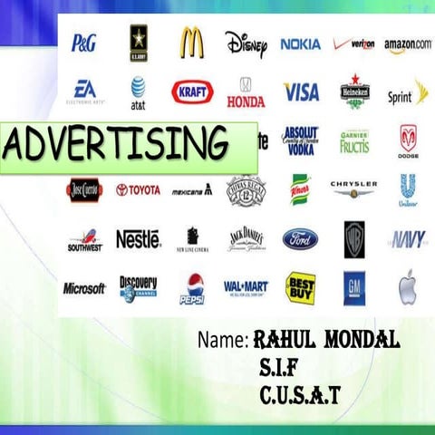 Advertising and Sales promotion
