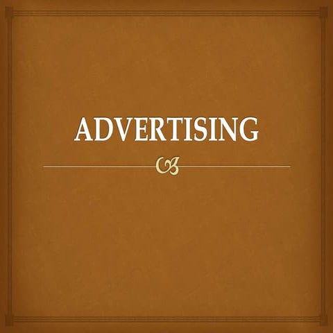 Advertising