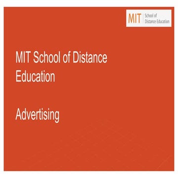 Advertising in Marketing Management course