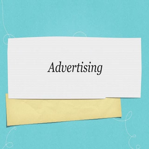 Advertising  The basics