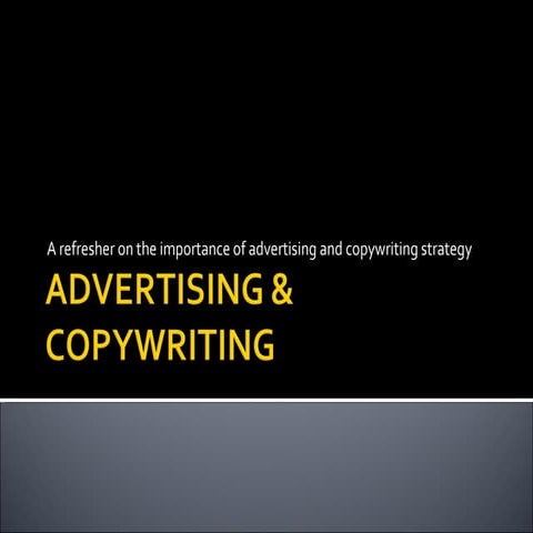 ADVERTISING AND COPYWRITING