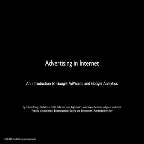 Advertising In Internet