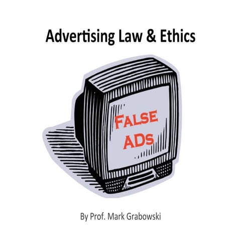 Advertising law-ethics