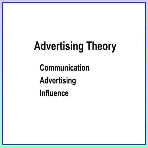 Advertising Theory