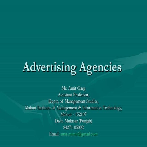 Advertising agencies