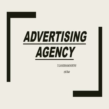 Advertising agency