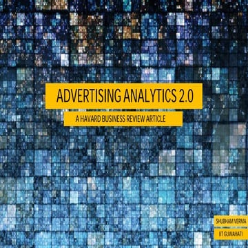 Advertising Analytics 2.0 