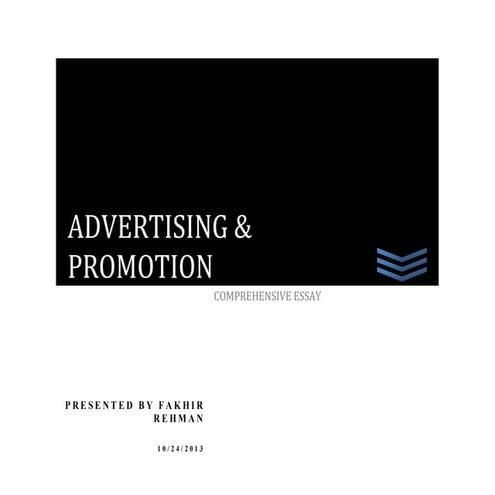 Advertising and Promotion