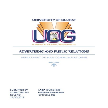 GOVERNMENT AND PRIVATE ORGANIZATIONS OF PR