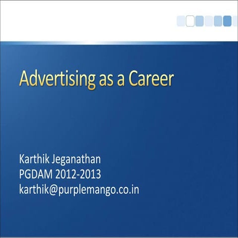 Advertising as a Career