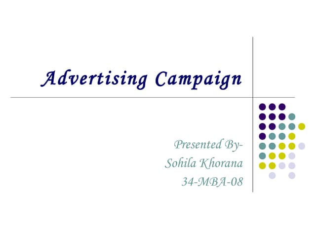Advertising campaign