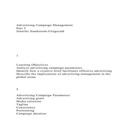 Advertising Campaign Management Part 3Jennifer Sundstrom-F.docx