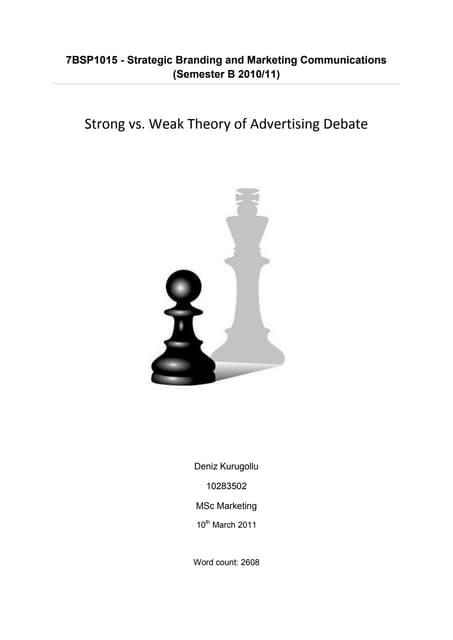 Advertising - Strong vs. Weak