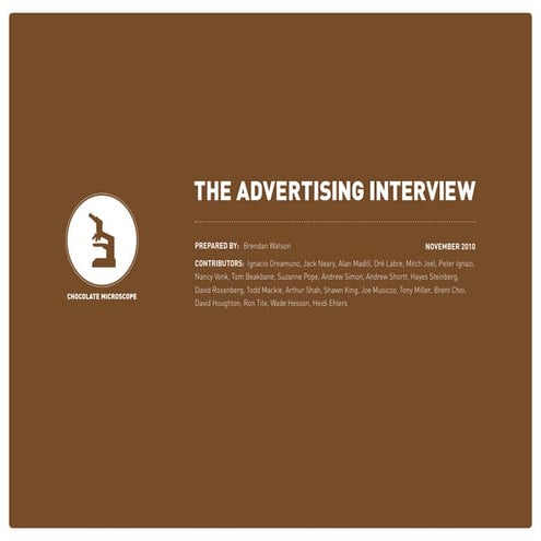 Advertising interviews
