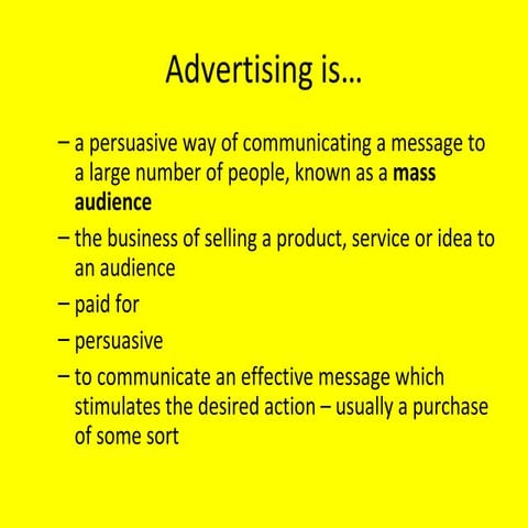 What is advertising?