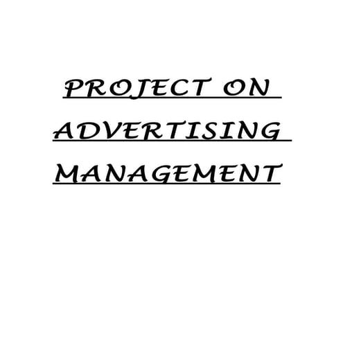Advertising management