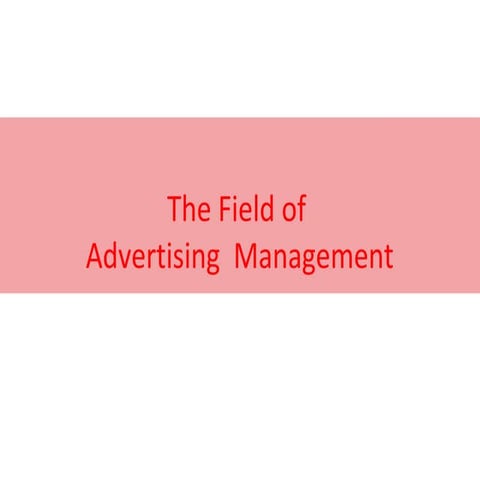 Advertising management