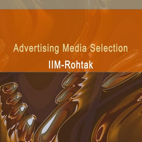 Advertising media selection 